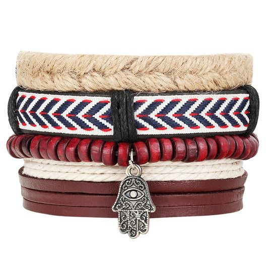 Pulseras de Cuero con Abalorios Artesanales - Image 43