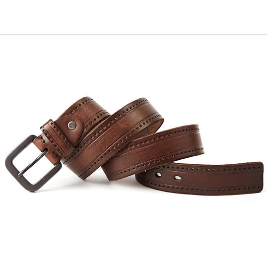 Cinturón de Cuero para Hombre con Hebilla Pin - Piel Premium Casual - Image 7