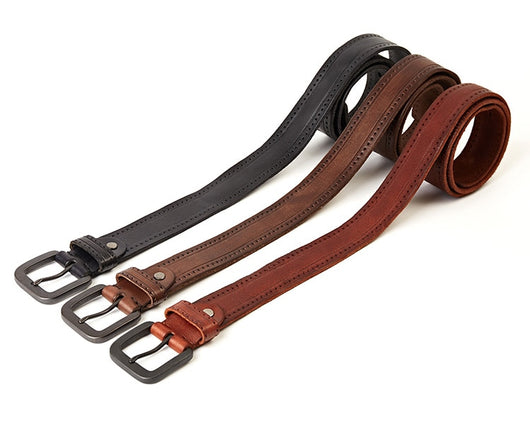 Cinturón de Cuero para Hombre con Hebilla Pin - Piel Premium Casual - Image 12