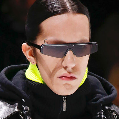 Brown mirror Siamese sport sunglasses with a flat top frame and gradient lenses, shown on a white background. - Image 12