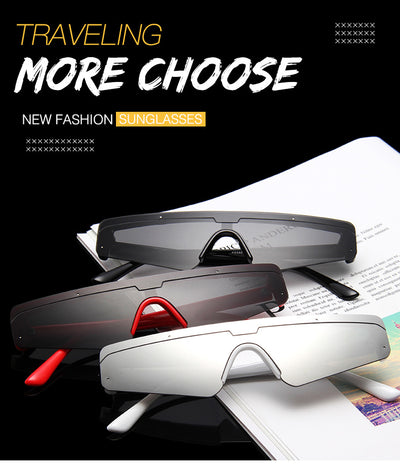 Brown mirror Siamese sport sunglasses with a flat top frame and gradient lenses, shown on a white background. - Image 15