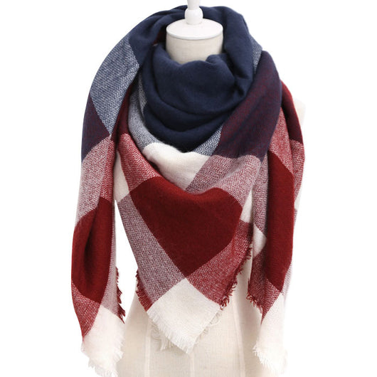 Bufanda Larga con Triángulos para Mujer - Chal Otoño Invierno - Image 65