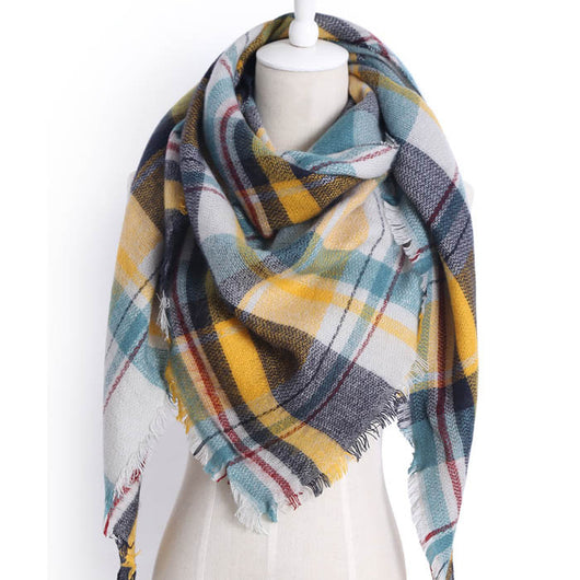 Bufanda Larga con Triángulos para Mujer - Chal Otoño Invierno - Image 68