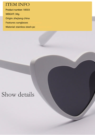 Heart-shaped tortoiseshell sunglasses with light brown lenses on a white background, perfect for women. - Image 10