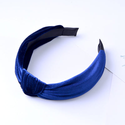 Diadema de Terciopelo Dorado con Borde Ancho Anudado - Image 16