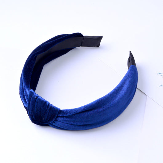 Diadema de Terciopelo Dorado con Borde Ancho Anudado - Image 16