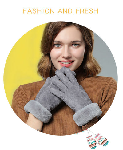 Guantes de Invierno en Gamuza con Lana Térmica para Mujer - Image 3