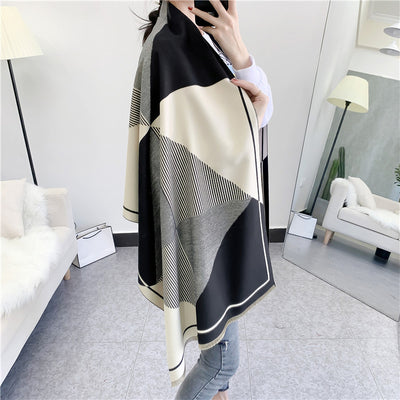 Bufanda Geométrica Reversible de Imitación Cashmere - Image 12