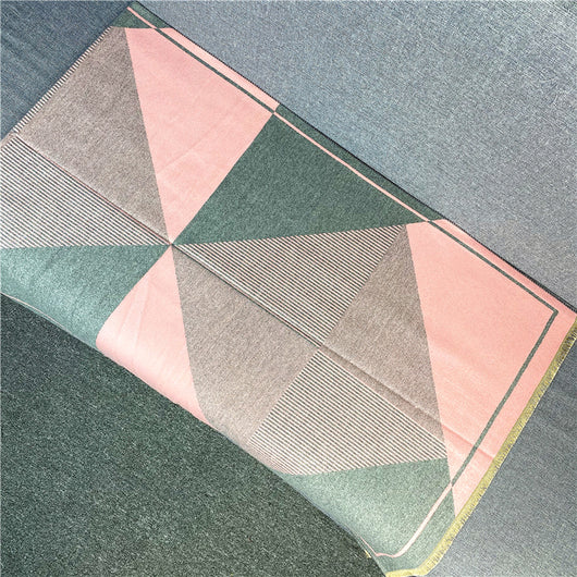 Bufanda Geométrica Reversible de Imitación Cashmere - Image 18