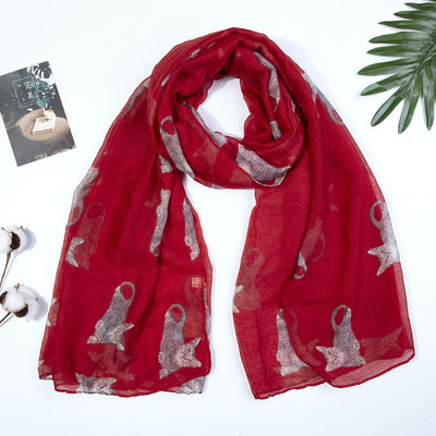 Pañuelo Parisino con Estampado de Gato Persa - Image 11