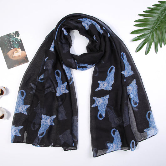 Pañuelo Parisino con Estampado de Gato Persa - Image 13