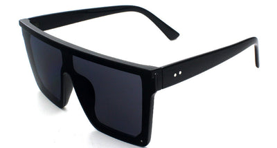 Large-frame square sunglasses with a tortoiseshell pattern frame and gradient brown lenses, shown from front and side. - Image 24