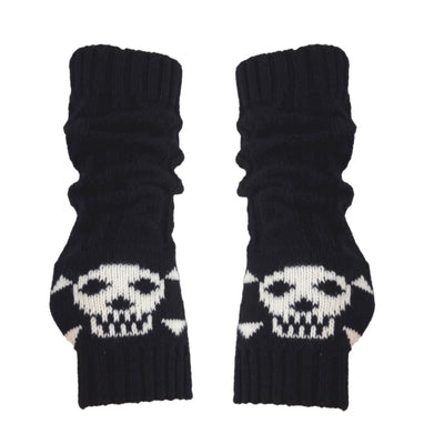 Guantes Tejidos Calavera Mitad de Dedo - Abrigo Medio - Image 10