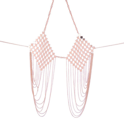 Cadena de cuerpo metálica con borlas para el busto - Image 18
