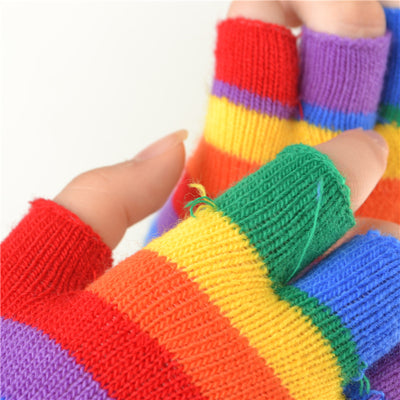 Guantes sin Dedos Arcoíris para Adultos - Medio Dedo Transpirable - Image 7