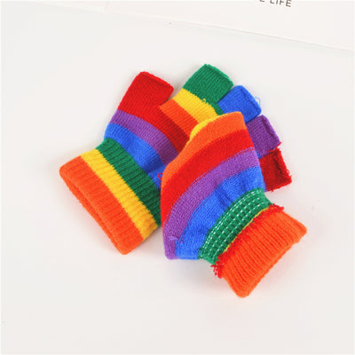 Guantes sin Dedos Arcoíris para Adultos - Medio Dedo Transpirable - Image 8