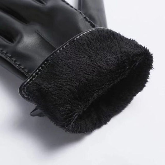 Guantes de Cuero PU Acolchados para Invierno - Image 8
