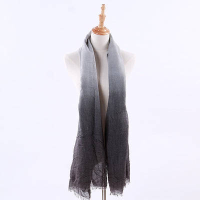 Chal Oversized Arcoíris de Algodón y Lino con Degradado - Image 10