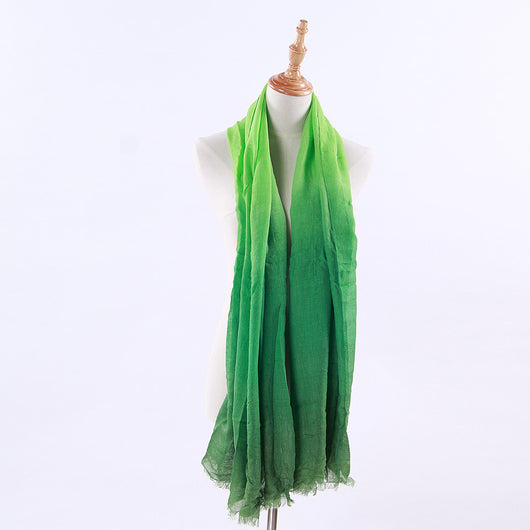 Chal Oversized Arcoíris de Algodón y Lino con Degradado - Image 12