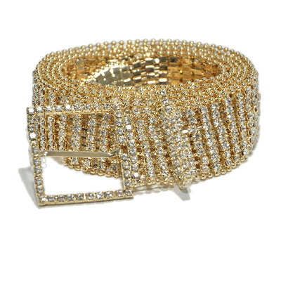 Cinturón Cadena de Diamantes Brillantes de Ocho Filas - Image 8