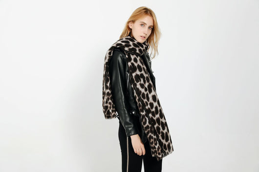 Bufanda Chal de Cachemira con Estampado Leopardo para Mujer - Image 19