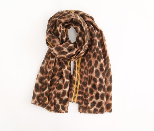 Bufanda Chal de Cachemira con Estampado Leopardo para Mujer - Image 29