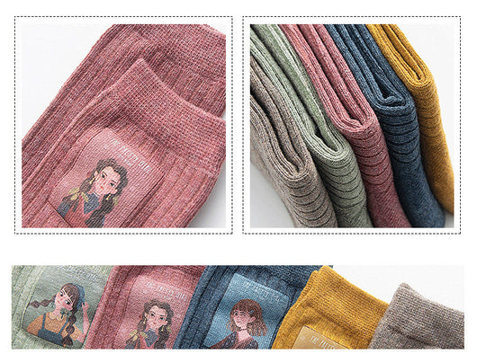 Calcetines Estampados para Mujer con Diseño Infantil - Image 9