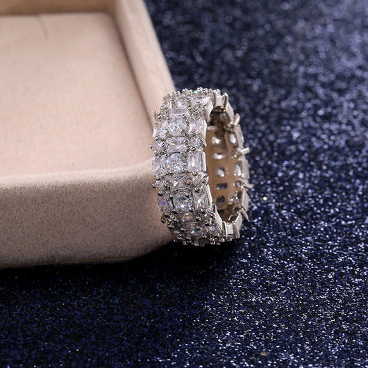 Anillo de Circonia Cúbica Lujo para Parejas - Joyería Brillante - Image 15