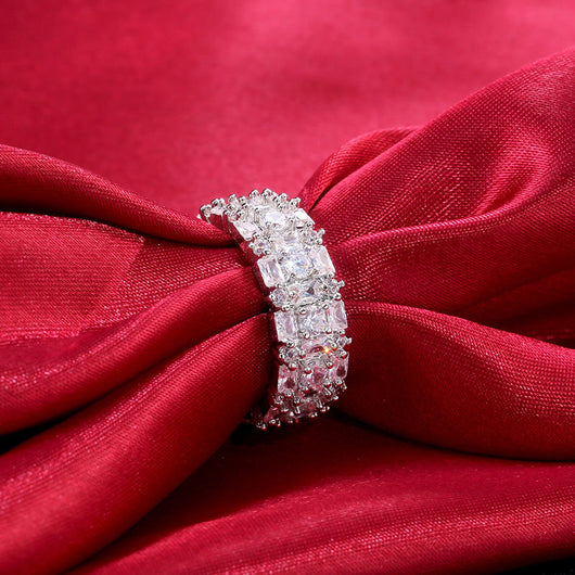 Anillo de Circonia Cúbica Lujo para Parejas - Joyería Brillante - Image 17