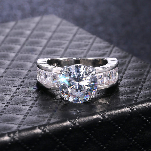 Anillo de Diamante Zirconio Octava Dramática - Image 12