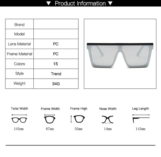 Gafas de Sol Cuadradas Oversized Unisex - Estilo Moderno - Image 23