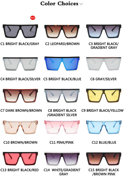 Gafas de Sol Cuadradas Oversized Unisex - Estilo Moderno - Image 24