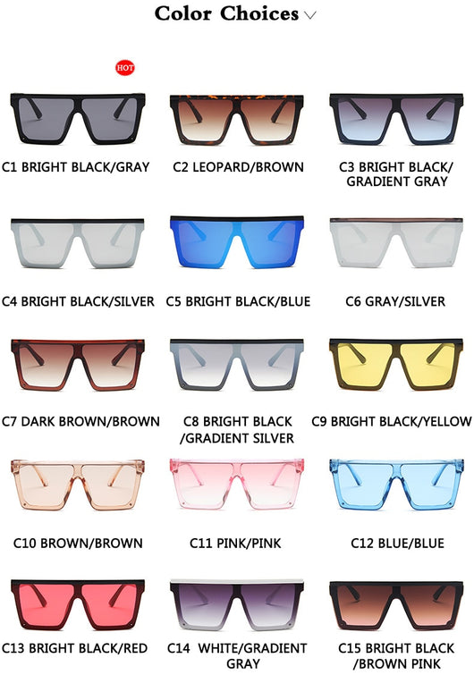 Gafas de Sol Cuadradas Oversized Unisex - Estilo Moderno - Image 24