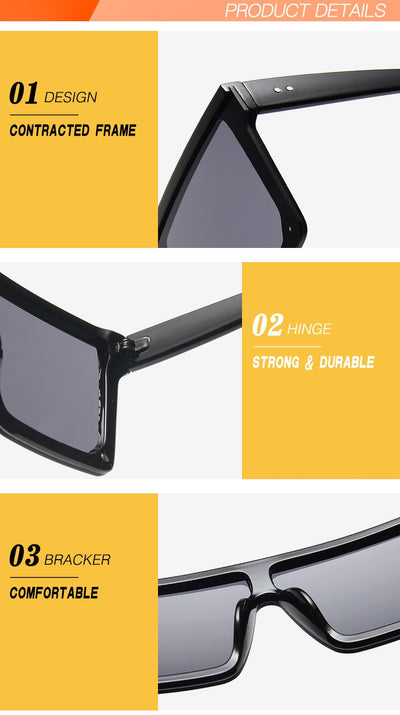 Gafas de Sol Cuadradas Oversized Unisex - Estilo Moderno - Image 41
