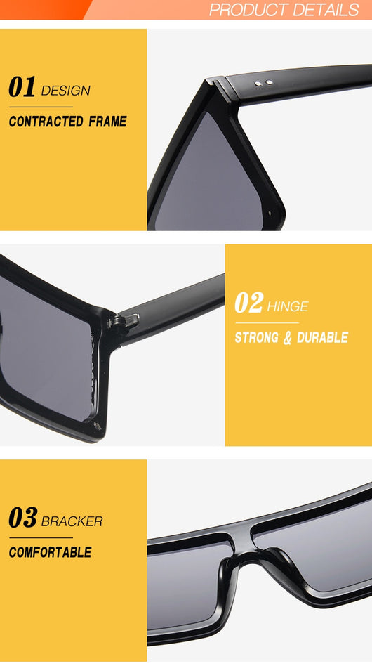 Gafas de Sol Cuadradas Oversized Unisex - Estilo Moderno - Image 41