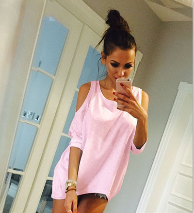 Camiseta Holgada sin Tirantes de Talla Grande para Mujer - Image 9