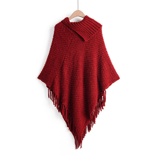 Poncho Suéter con Hebillas y Borlas - Image 22