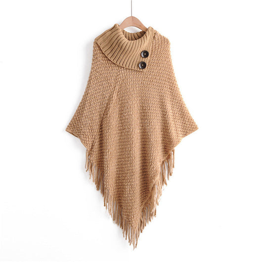 Poncho Suéter con Hebillas y Borlas - Image 23