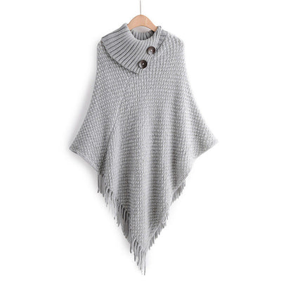 Poncho Suéter con Hebillas y Borlas - Image 25