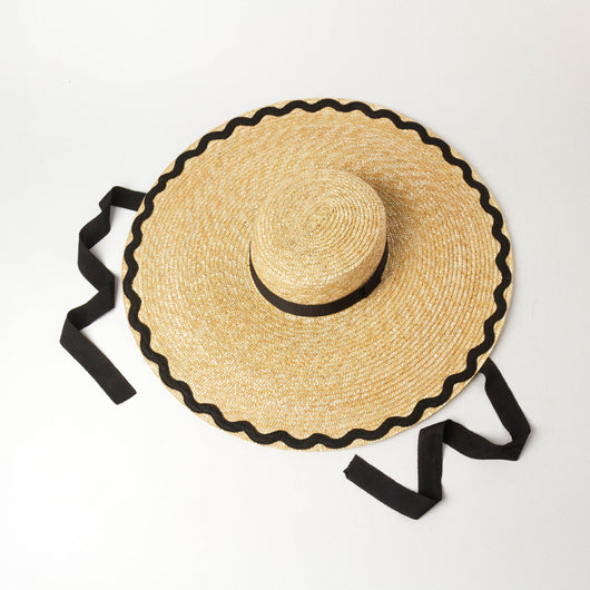 Sombrero de Paja para Playa con Ala Grande y Borde Ondulado - Image 8