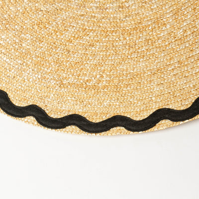 Sombrero de Paja para Playa con Ala Grande y Borde Ondulado - Image 9