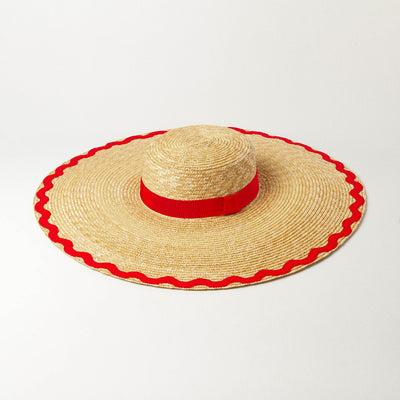 Sombrero de Paja para Playa con Ala Grande y Borde Ondulado - Image 11