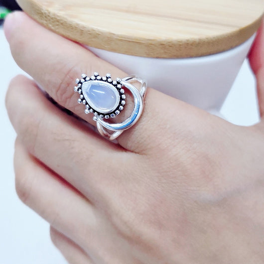 Anillo de Plata Tailandesa con Piedra de Luna - Image 10
