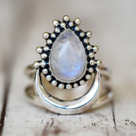 Anillo de Plata Tailandesa con Piedra de Luna - Image 12