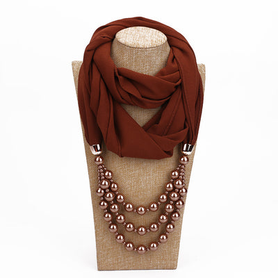 Collar de Perlas con Pañuelo Elegante - Image 16