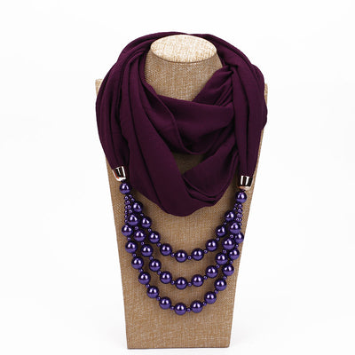 Collar de Perlas con Pañuelo Elegante - Image 17