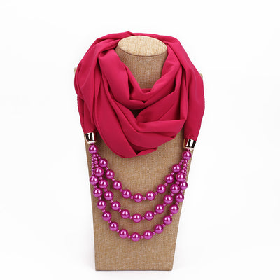 Collar de Perlas con Pañuelo Elegante - Image 18