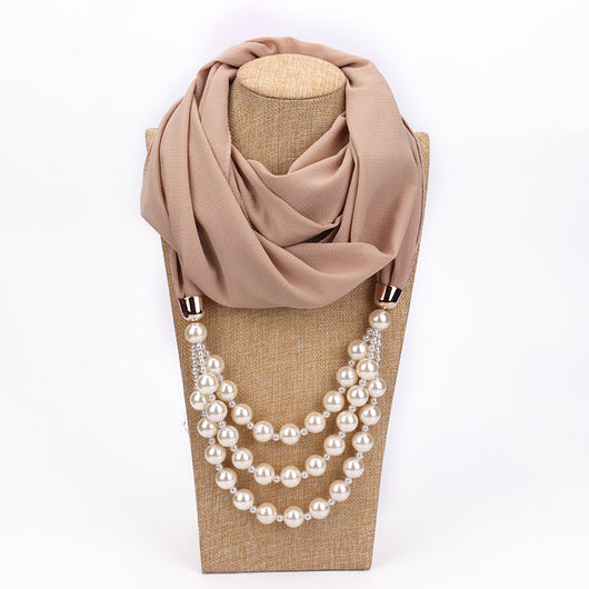 Collar de Perlas con Pañuelo Elegante - Image 27