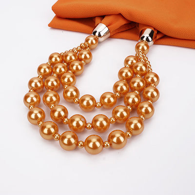 Collar de Perlas con Pañuelo Elegante - Image 29