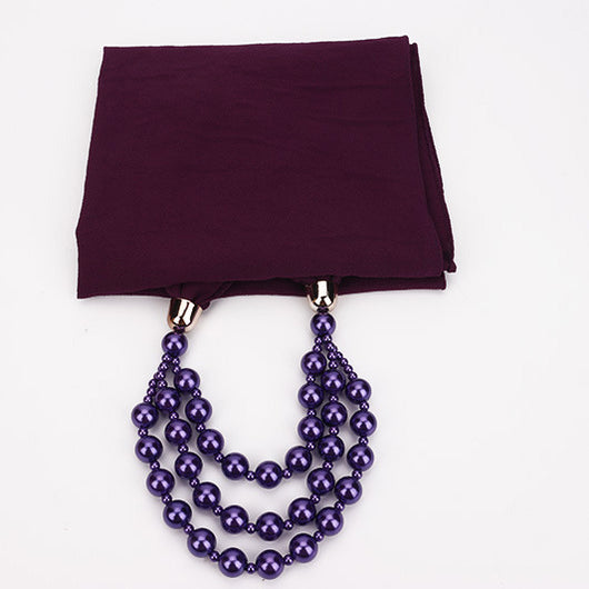 Collar de Perlas con Pañuelo Elegante - Image 30